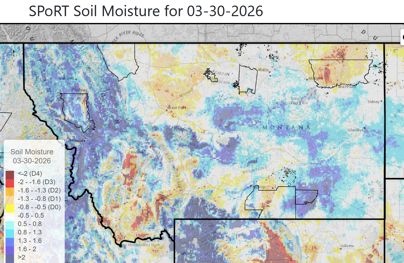 SPoRT Soil Moisture Map of Montana